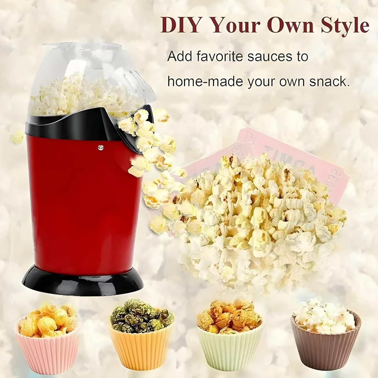 Electric Popcorn Popper – Oil-Free & Healthy