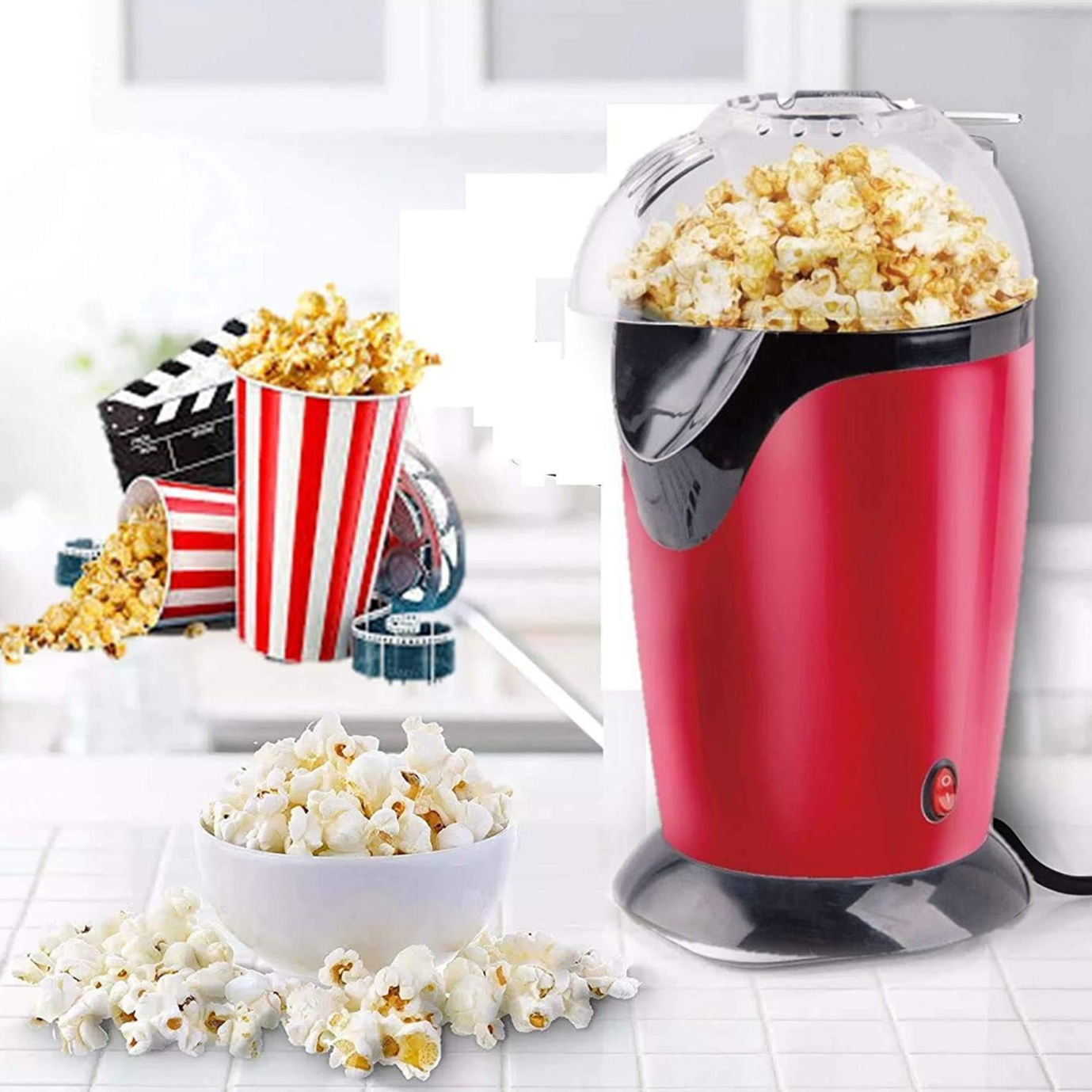 Electric Popcorn Popper – Oil-Free & Healthy