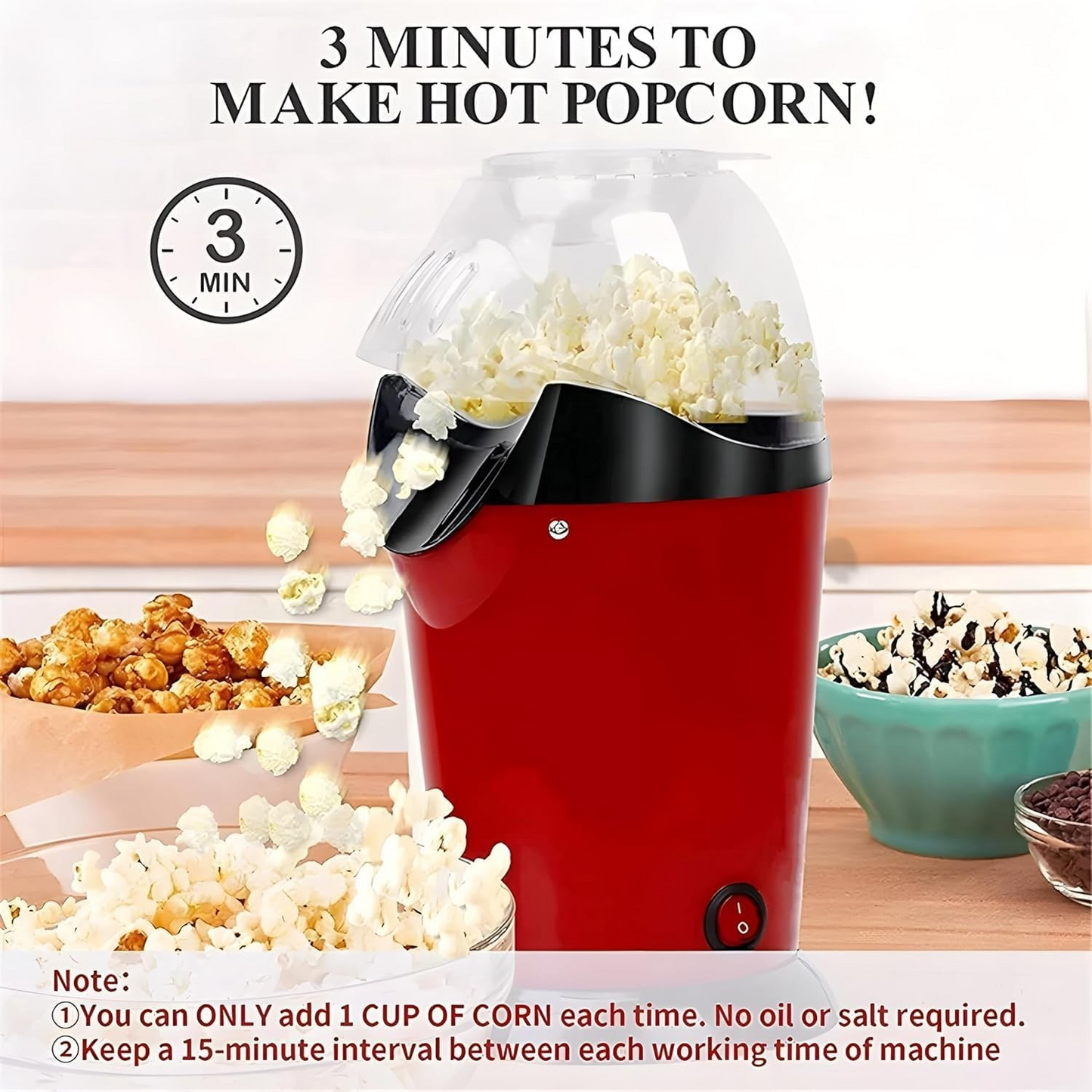 Electric Popcorn Popper – Oil-Free & Healthy